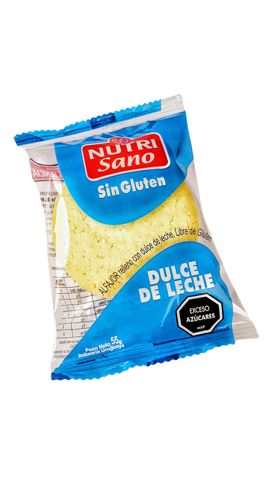 Alfajor NUTRISANO Dulce de Leche y Coco, Libre de gluten