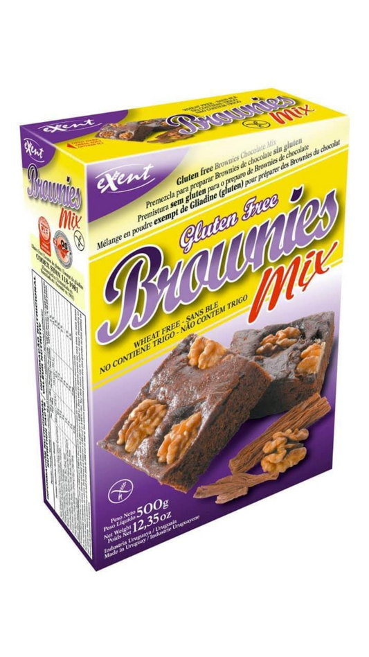 Premezcla EXENT BROWNIE MIX, Libre de Gluten.