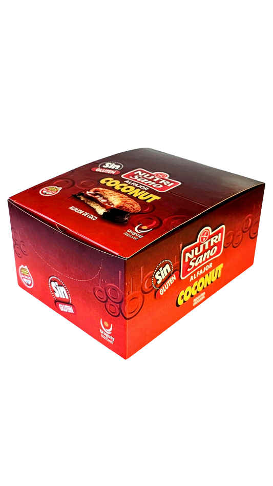 Alfajores NUTRISANO COCONUT, Libres de gluten