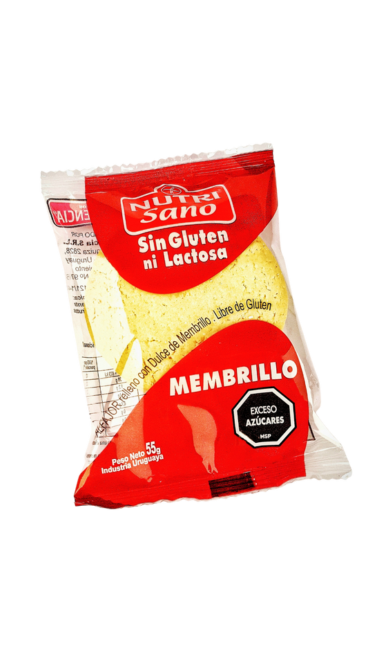 Alfajor NUTRISANO Membrillo, Libre de Gluten y Libre de Lactosa